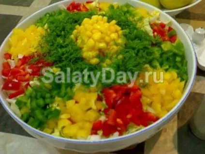 Салат світлофор - корисно і смачно рецепт з фото і відео (салату входять такі) Салат світлофор - корисно і смачно рецепт з фото і відео