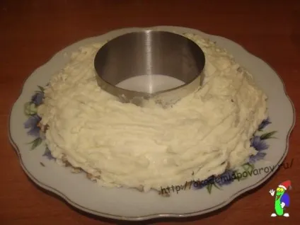 Салат гранатовий браслет з копченою куркою, академія кухарів (копченої) Салат гранатовий браслет з копченою куркою, академія кухарів