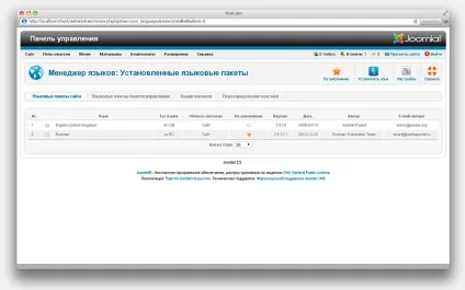Найшвидший спосіб установки і зміни мови в joomla (мови) Найшвидший засіб установки і зміни мови в joomla