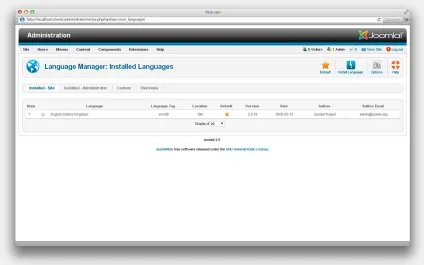 Найшвидший спосіб установки і зміни мови в joomla (установки) Найшвидший метод установки і зміни мови в joomla