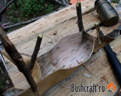 Саморобна посуд в лісі, інтернет проект я виживу (береста) Саморобна посуд в лісі, інтернет проект я виживу