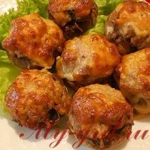 Печериці з фаршем (гриби) Печериці з фаршем