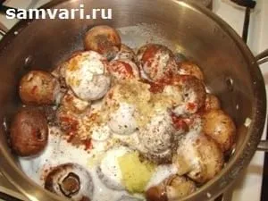 Шашлик з шампіньйонів