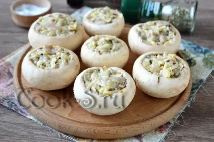 Печериці фаршировані фаршем в духовці - рецепт з фото (печериці з фаршем запечені в духовці) Печериці фаршировані фаршем в духовці - рецепт з фото