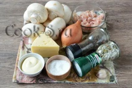 Печериці фаршировані фаршем в духовці - рецепт з фото (закуски) Печериці фаршировані фаршем в духовці - рецепт з фото