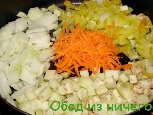 Соус з курки і овочів, обід з нічого (овочів) Соус з курки і овочів, обід з нічого