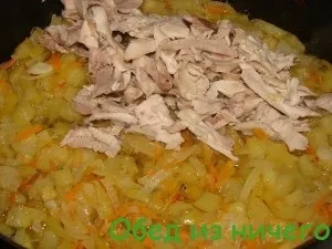Соус з курки і овочів, обід з нічого (овочів) Соус з курки і овочів, обід з нічого