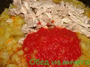 Соус з курки і овочів, обід з нічого (покроковий рецепт з фото) Соус з курки і овочів, обід з нічого