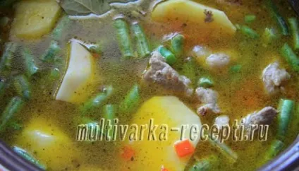 Стручкова квасоля з м'ясом і картоплею в мультиварці (в мультиварці) Стручкова квасоля з м'ясом і картоплею в мультиварці