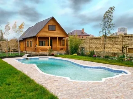 Будуємо лазню з великим басейном на вулиці (басейном) Будуємо лазню з великим басейном на вулиці