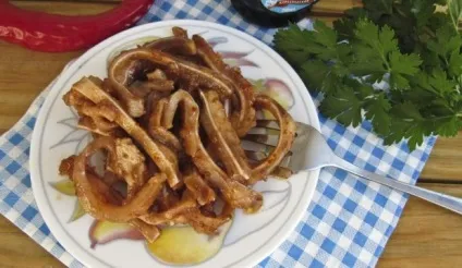 Свинячі вуха по-корейськи рецепт з фото - покрокове приготування свинячих вушок по-корейськи (як приготувати свинячі вушка по корейськи) Свинячі вуха по-корейськи рецепт з фото - покрокове приготування свинячих вушок по-корейськи