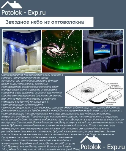 Світиться натяжна стеля особливості, інструкція з монтажу (стелю) Світиться натяжна стеля особливості, інструкція з монтажу