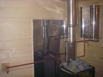 Теплообмінник для банної печі c баком для води (печі) Теплообмінник для банної печі c баком для води