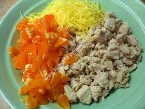 Тарталетки з салатом з курки