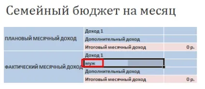Таблиця витрат і доходів сімейного бюджету в excel (бюджету) Таблиця витрат і доходів сімейного бюджету в excel