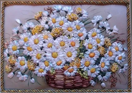 Схема вишивки ромашки
