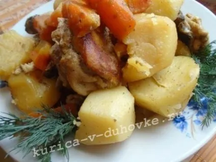 Тушкована картопля з куркою в мультиварці (мультиварці) Тушкована картопля з куркою в мультиварці