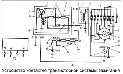 Пристрій контактно транзисторної системи запалювання (ходову частину) Пристрій контактно транзисторної системи запалювання