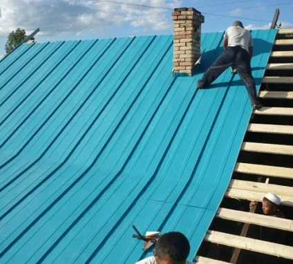 Пристрій металевої покрівлі, будівельний портал (пристрій) Пристрій металевої покрівлі, будівельний портал