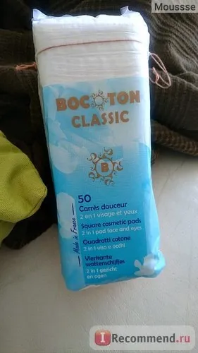 Ватяні диски bocoton classic square cosmetic pads квадратні - «мої враження від квадратних (ватяні) Ватяні диски bocoton classic square cosmetic pads квадратні - «мої враження від квадратних