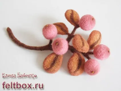 Гілочка в техніці сухого валяння на каркасі (валяння) Гілочка в техніці сухого валяння на каркасі