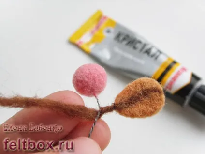 Гілочка в техніці сухого валяння на каркасі (сухе валяння гілочки) Гілочка в техніці сухого валяння на каркасі