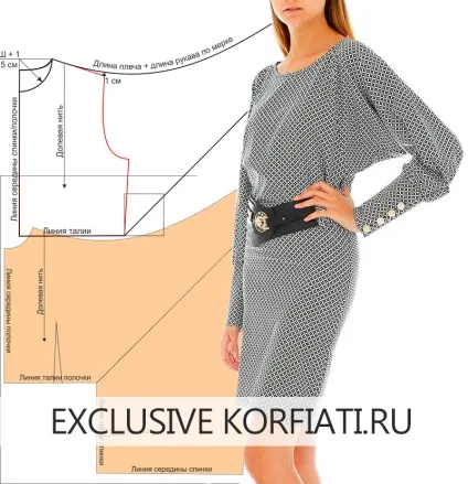 Викрійки рукавів кажан від Анастасії корфіаті (викрійки рукавів кажан) Викрійки рукавів кажан від Анастасії корфіаті