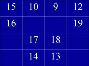 Позакласне заняття з математики - чарівні квадрати (місцями числа стоять протилежних) Позакласне заняття з математики - чарівні квадрати