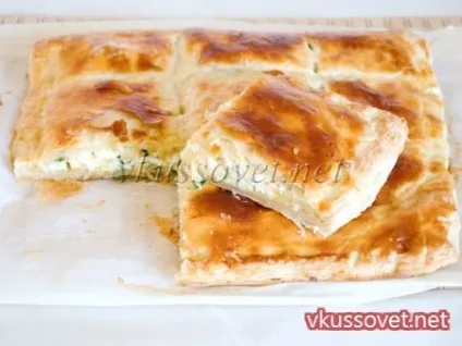 Хачапурі з листкового тіста, рецепт з фото покроковий (з зеленню) Хачапурі з листкового тіста, рецепт з фото покроковий