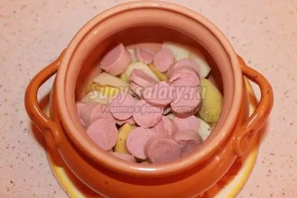 Запечений картопля в горщиках з сосисками (картопля) Запечений картопля в горщиках з сосисками