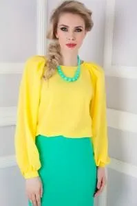 Жовта блузка створить сонячний настрій (жовта) Жовта блузка створить сонячний настрій