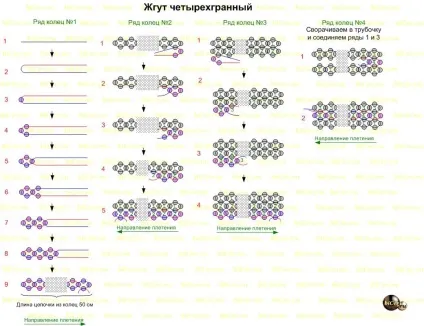 Палять з бісеру схема в'язання гачком браслета і майстер клас (браслета) Палять з бісеру схема в'язання гачком браслета і майстер клас