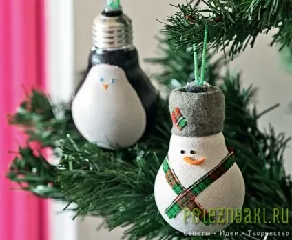 26 Новорічних виробів з лампочок, полезнякі (лампочки) 26 Новорічних виробів з лампочок, полезнякі