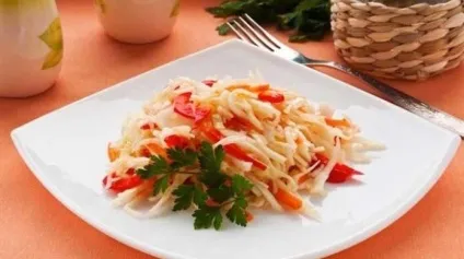 Швидка маринована капуста з болгарським перцем (швидка) Швидка маринована капуста з болгарським перцем