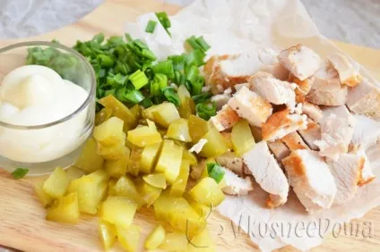 Млинці з начинкою рецепт з солоними огірками (начинкою) Млинці з начинкою рецепт з солоними огірками