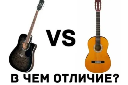 Чим відрізняється акустична гітара від класичної