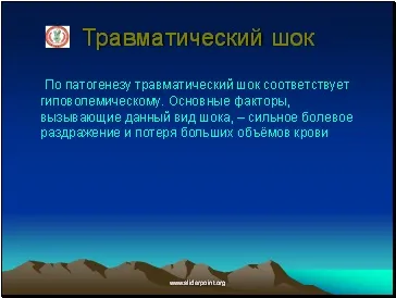 Травматичний і опіковий шок (опіковий) Травматичний і опіковий шок