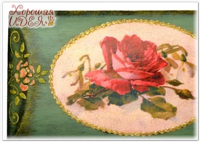 Декупаж шкатулки троянда Катаріни, хороша ідея (декупаж) Декупаж шкатулки троянда Катаріни, хороша ідея