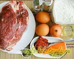 Домашня локшина з яловичиною рецепт з фото