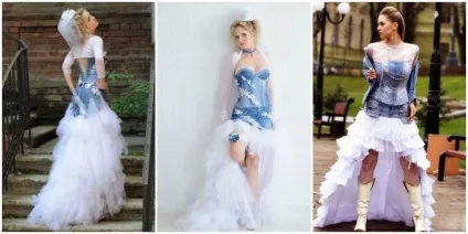 Джинсова весільну сукню популярні моделі 2017 року і аксесуари до них з фото (фасон) Джинсова весільну сукню популярні моделі 2017 року і аксесуари до них з фото