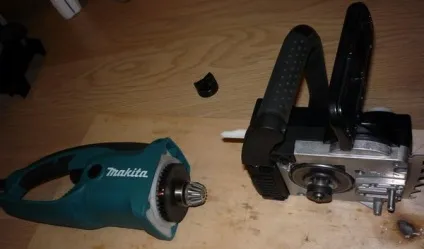 Електропила makita uc4030a (Перевертаємо редуктор знімаємо) Електропила makita uc4030a