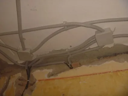 Електропроводка під натяжною стелею відео, фото, монтаж (електропроводка) Електропроводка під натяжною стелею відео, фото, монтаж
