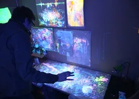 Флуоресцентні шпалери з 3d ефектом на (флуоресцентні) Флуоресцентні шпалери з 3d ефектом на