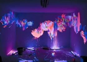 Флуоресцентні шпалери з 3d ефектом на (ефектом) Флуоресцентні шпалери з 3d ефектом на