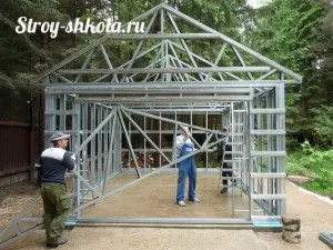 Гараж з металопрофілю своїми руками - детальна методика побудови! (Руками) Гараж з металопрофілю своїми руками - детальна методика побудови!