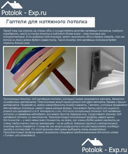 Жолобники для натяжних стель види і монтаж (стель) Жолобники для натяжних стель види і монтаж