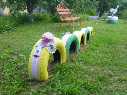 Гусениця з покришки своїми руками для саду, як зробити (зробити) Гусениця з покришки своїми руками для саду, як зробити