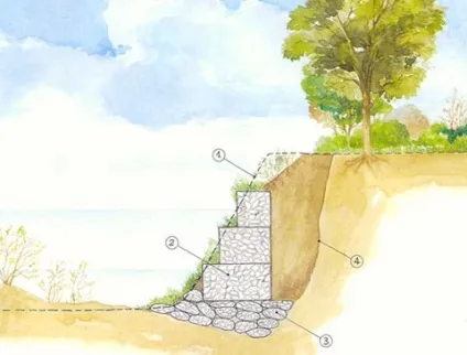 Зміцнення берегової лінії своїми руками, схеми і фото, садимо сад (зміцнення) Зміцнення берегової лінії своїми руками, схеми і фото, садимо сад