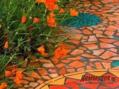 Як використовувати залишки керамічної плитки в саду (використовувати) Як використовувати залишки керамічної плитки в саду