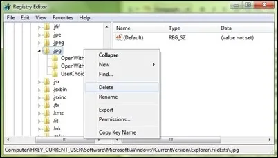Як ми можемо видалити файл за умовчанням асоціації з програмою в windows - налаштування stealth (видалити асоціації файлів за замовчуванням) Як ми можемо видалити файл за умовчанням асоціації з програмою в windows - налаштування stealth